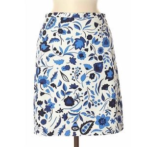 NWT Blue & White Floral Boden Skirt